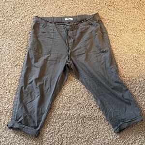 Sonoma Women's Charcoal Utility Cuffed Pants size Large